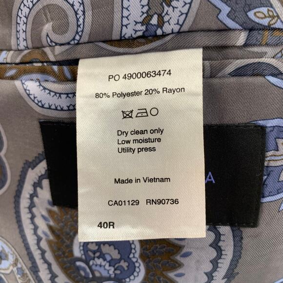 Andrew Fezza Size 40R Men's Two Button Sport Coat Blazer Jacket Gray Business - Picture 13 of 13